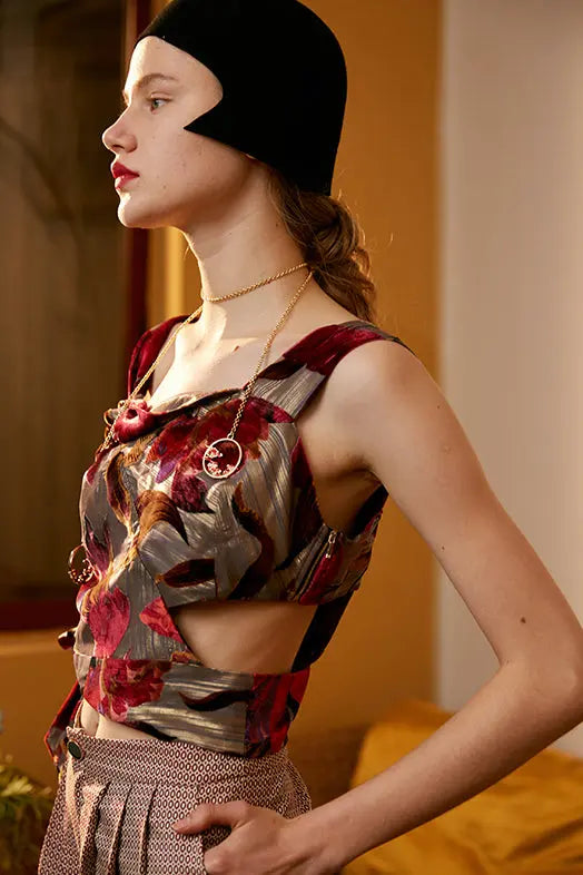 Rimless | Silk Napped Asymmetric Top Fangyan