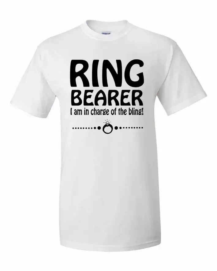 Ring Bearer Shirt, I am in charge of the Bling Youth T-Shirt Youth X-Large Bad Baby Inc