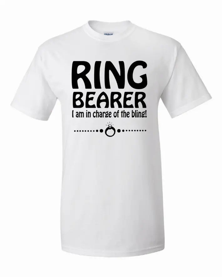 Ring Bearer Shirt, I am in charge of the Bling Youth T-Shirt Youth X-Large Bad Baby Inc