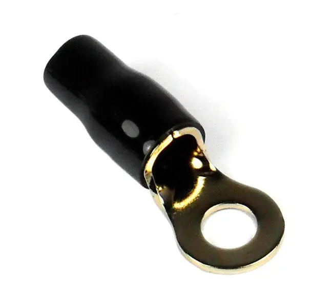 Ring Terminal 4ga. 10pcs. Gold;black Sleeve;xscorpion Xscorpion