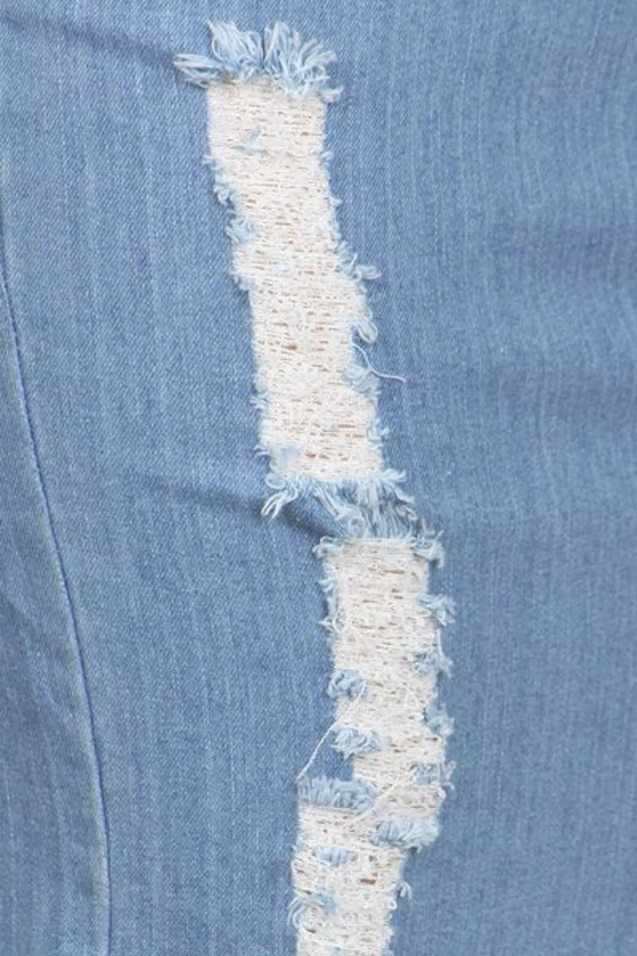 Ripped Denim High Waisted Midi Skirt SurelyMine