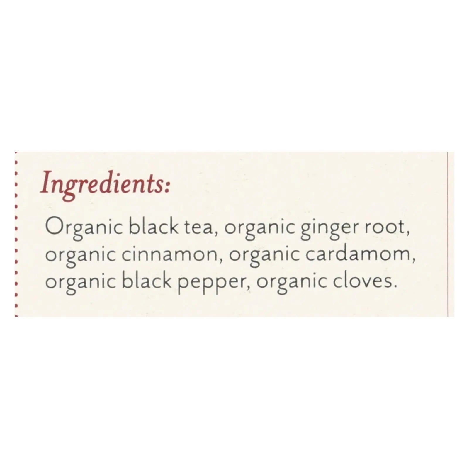 Rishi Organic Tea - Masala Chai - Case Of 6 - 15 Bags Rishi