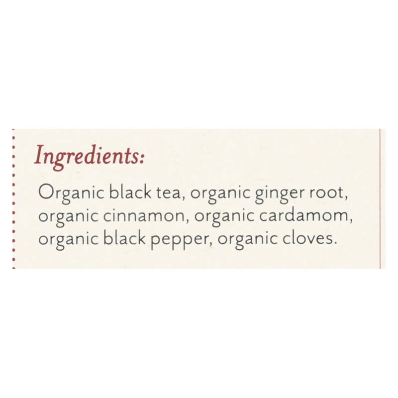 Rishi Organic Tea - Masala Chai - Case Of 6 - 15 Bags Rishi