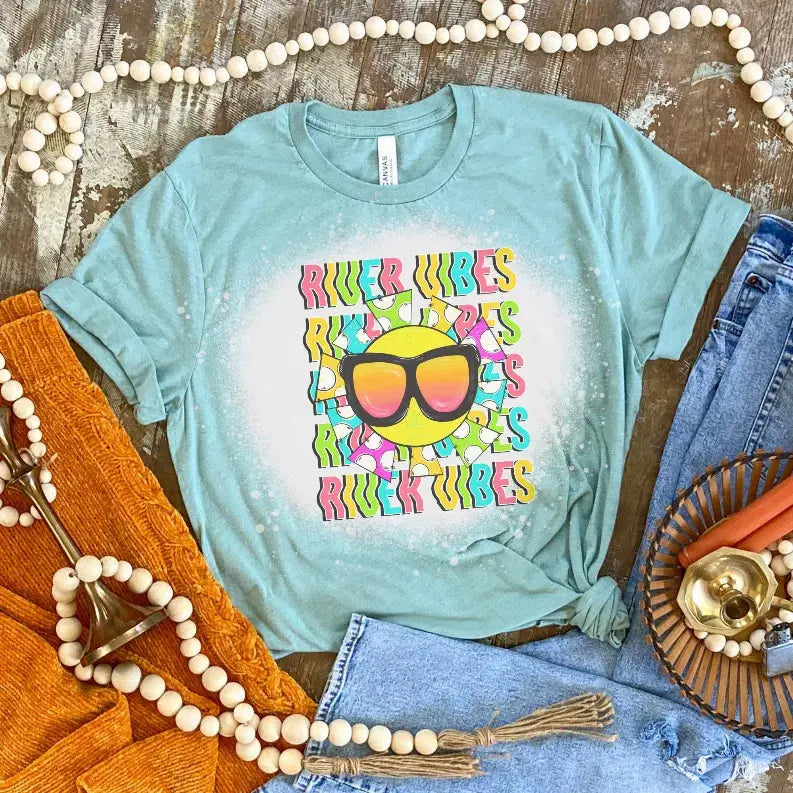 River Vibes Bleached Shirt CK's Boutique