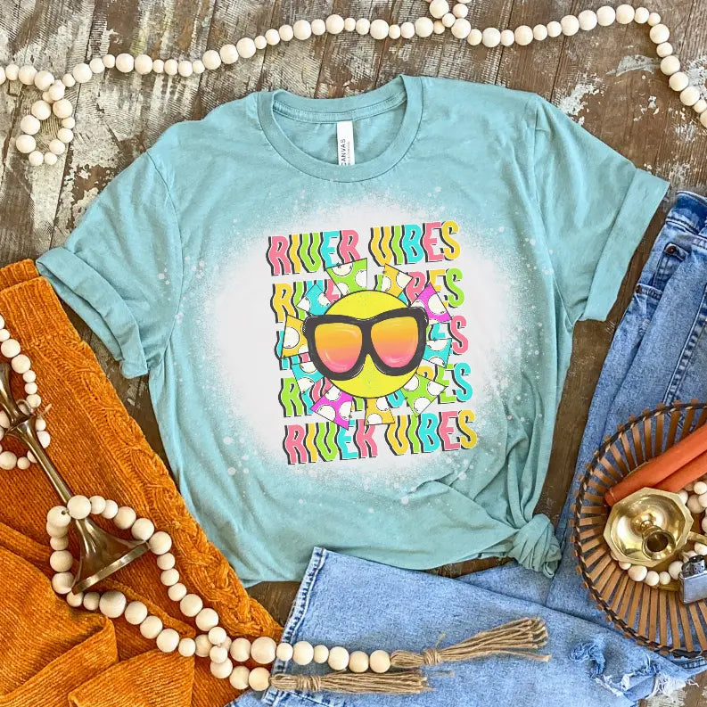 River Vibes Bleached Shirt CK's Boutique