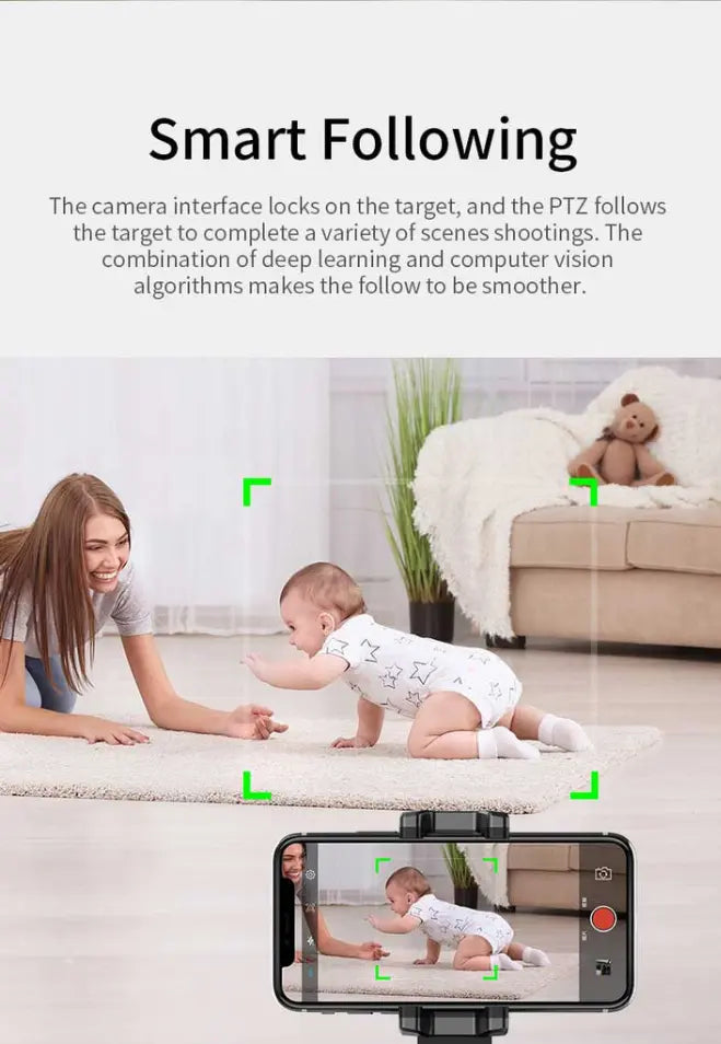 Robo 360 Rotation Smart AI Gimbal Live Video Record And Object Motion Tracking Vista Shops