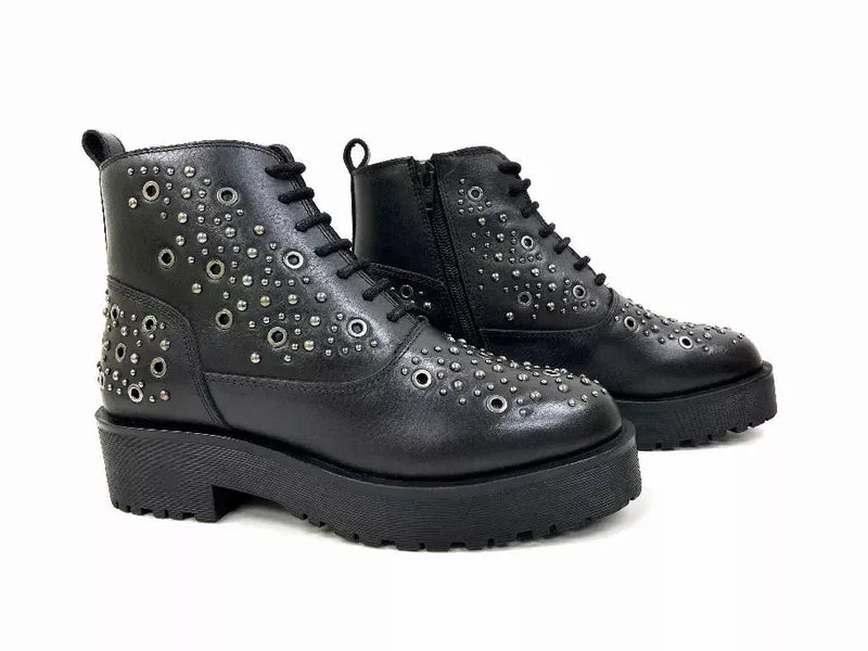 Robyn Black Studded Bootie Oobash