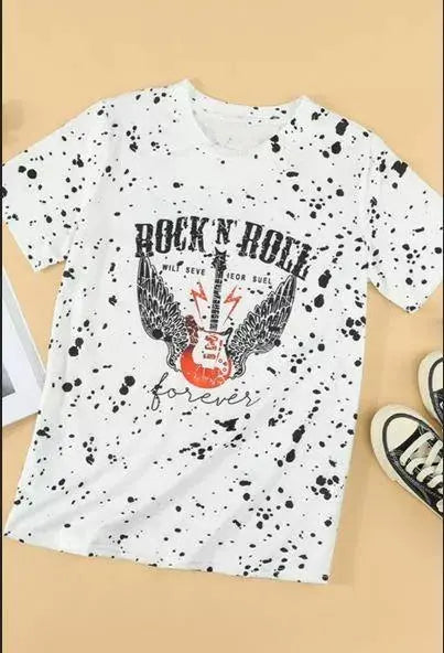 Rock N Roll Forever Graphic Tee Stay Warm in Style