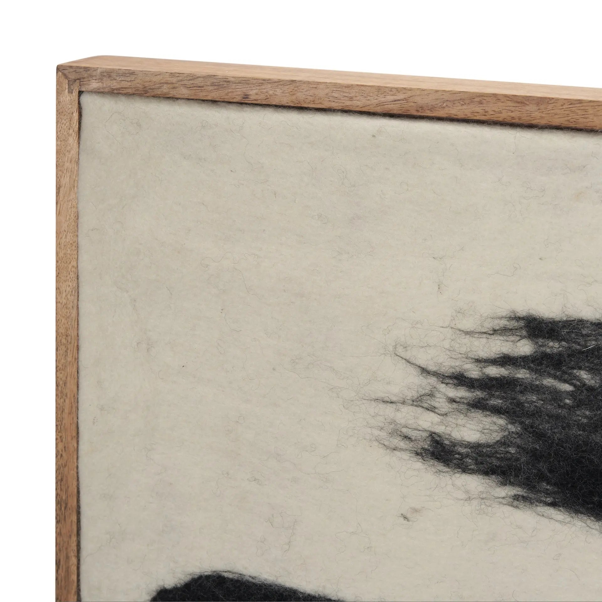 Rollins Small Cream w And Black Stripes Wool Framed Art Brown Framed Wall Art Homeroots Home Decor