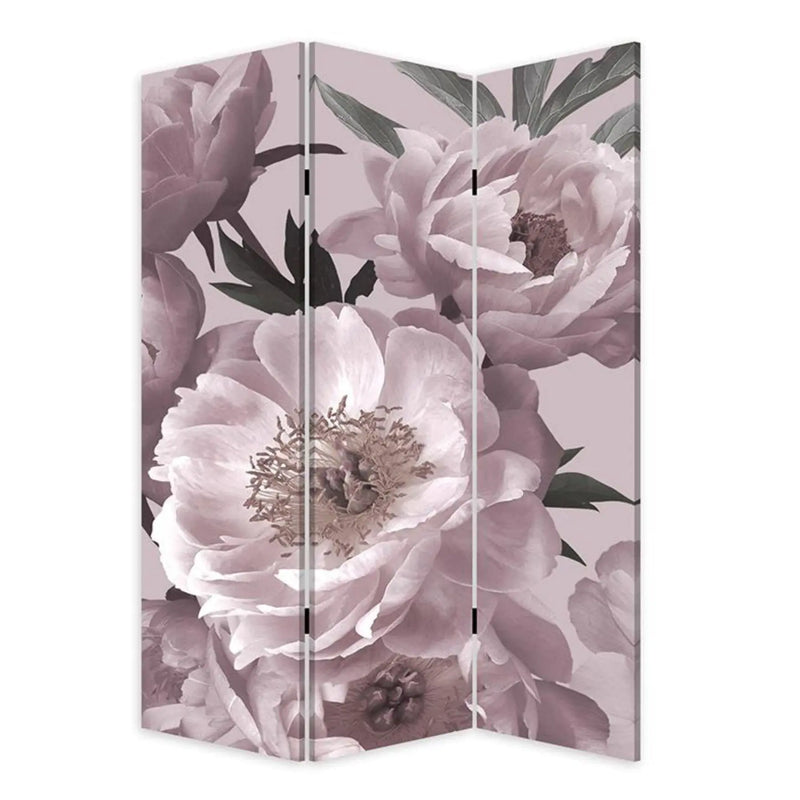 Romantic Floral Three Panel Room Divider Screen Homeroots Home Decor