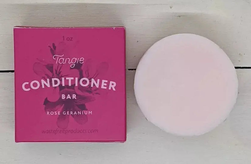 Rose Geranium Conditioner Bar [1 oz.] Tangie, LLC (Waste Free Products)