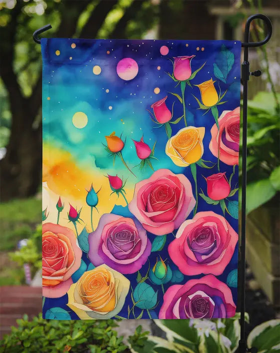 Roses in Color Garden Flag Caroline's Treasures