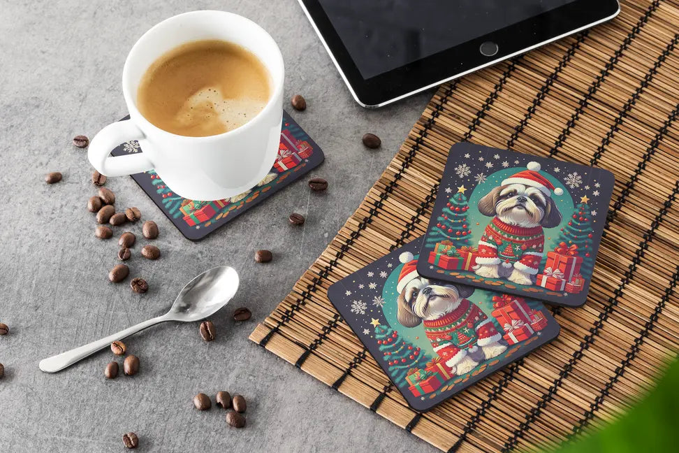 Rottweiler Christmas Foam Coasters Caroline's Treasures