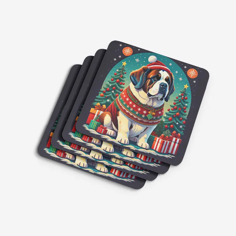Rottweiler Christmas Foam Coasters Caroline's Treasures