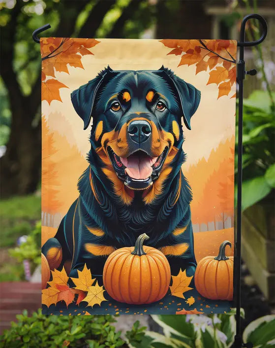 Rottweiler Fall Garden Flag Caroline's Treasures