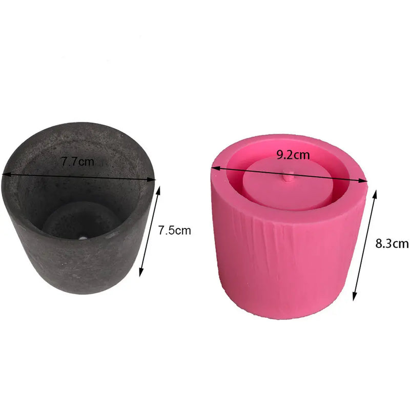 Round Cement Flower Pot Silicone Mold DIY Home Decoration Clay Crafts Succulent Plants 3D Handicraft Concrete Planter Vase Mould Round