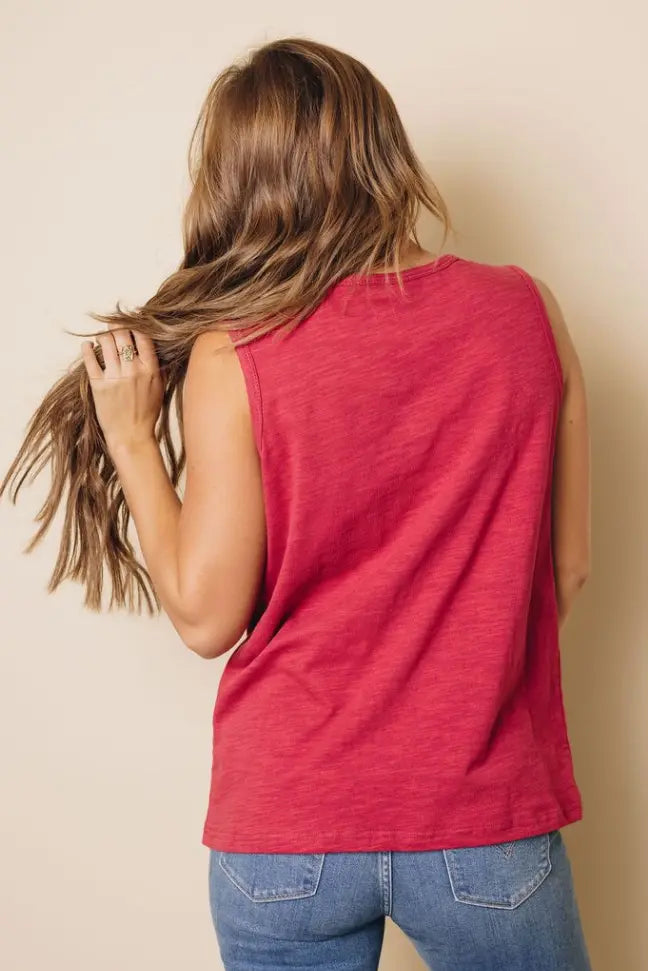 Rowan Button Tank Top Stay Warm in Style