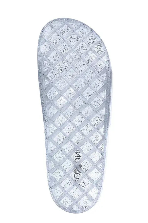 Roxoni Women's Summer Flip Flop Open Toe Jelly Glitter Slide Sandal Slippers Roxoni