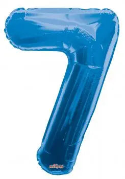 Royal Blue #7 Mylar Balloon Harnel