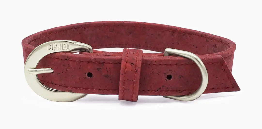 Ruby Red Cork Leather Collar DIPHDA