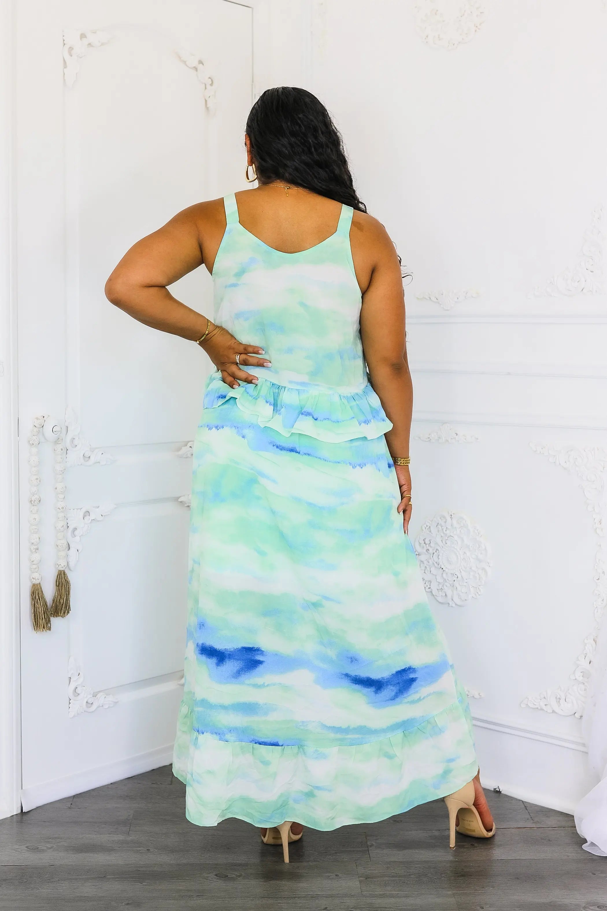 Ruffle High Low Maxi Dress SurelyMine