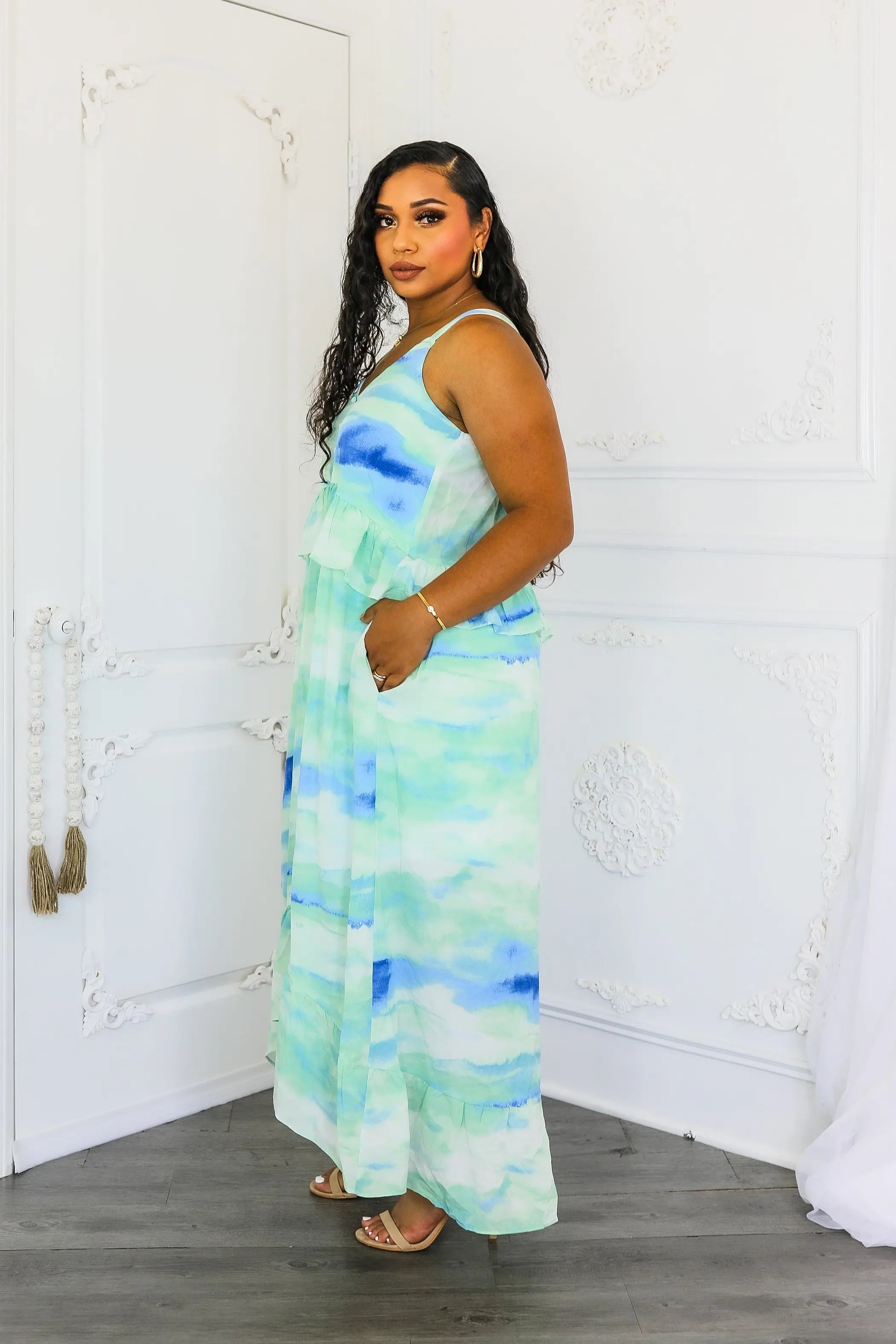 Ruffle High Low Maxi Dress SurelyMine