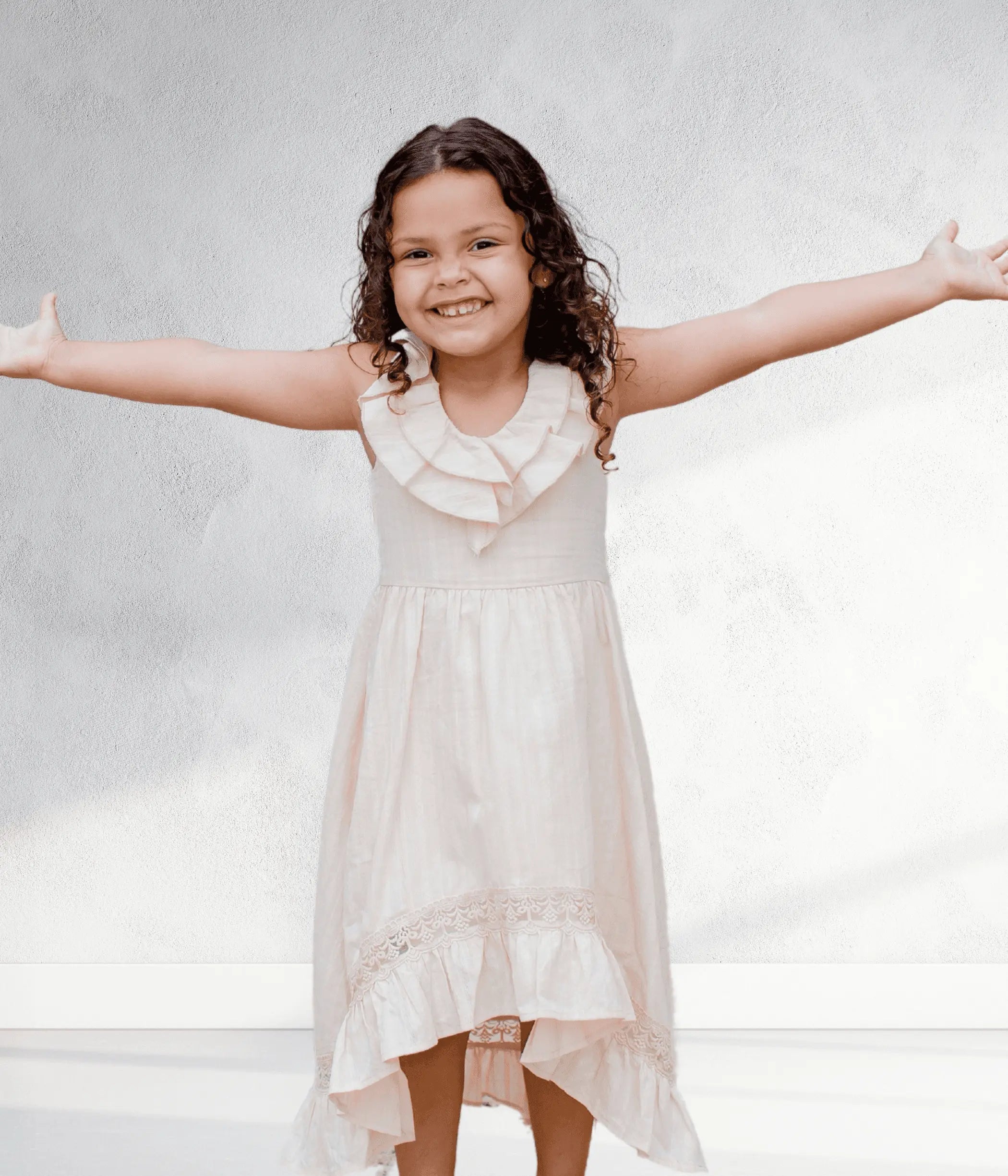 Ruffled neck Sierra flower girl dress Sell It LLC