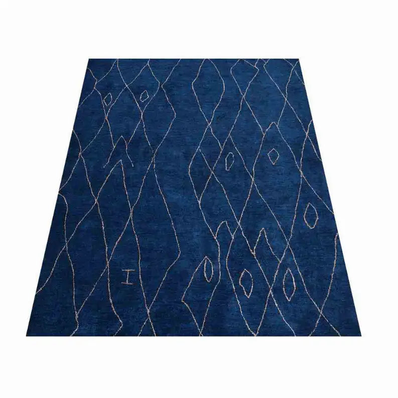 Rugsotic Carpets Hand Knotted Loom Silk Mix Area Rug Geometric Get My Rugs LLC