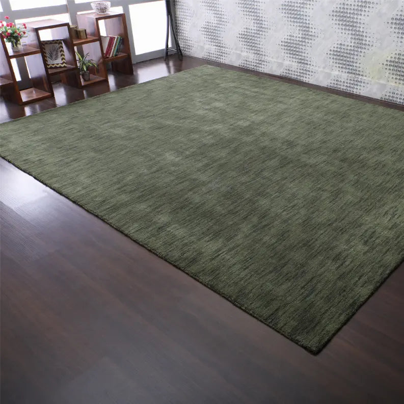 Rugsotic Carpets Hand Knotted Loom Wool Area Rug Solid Get My Rugs LLC