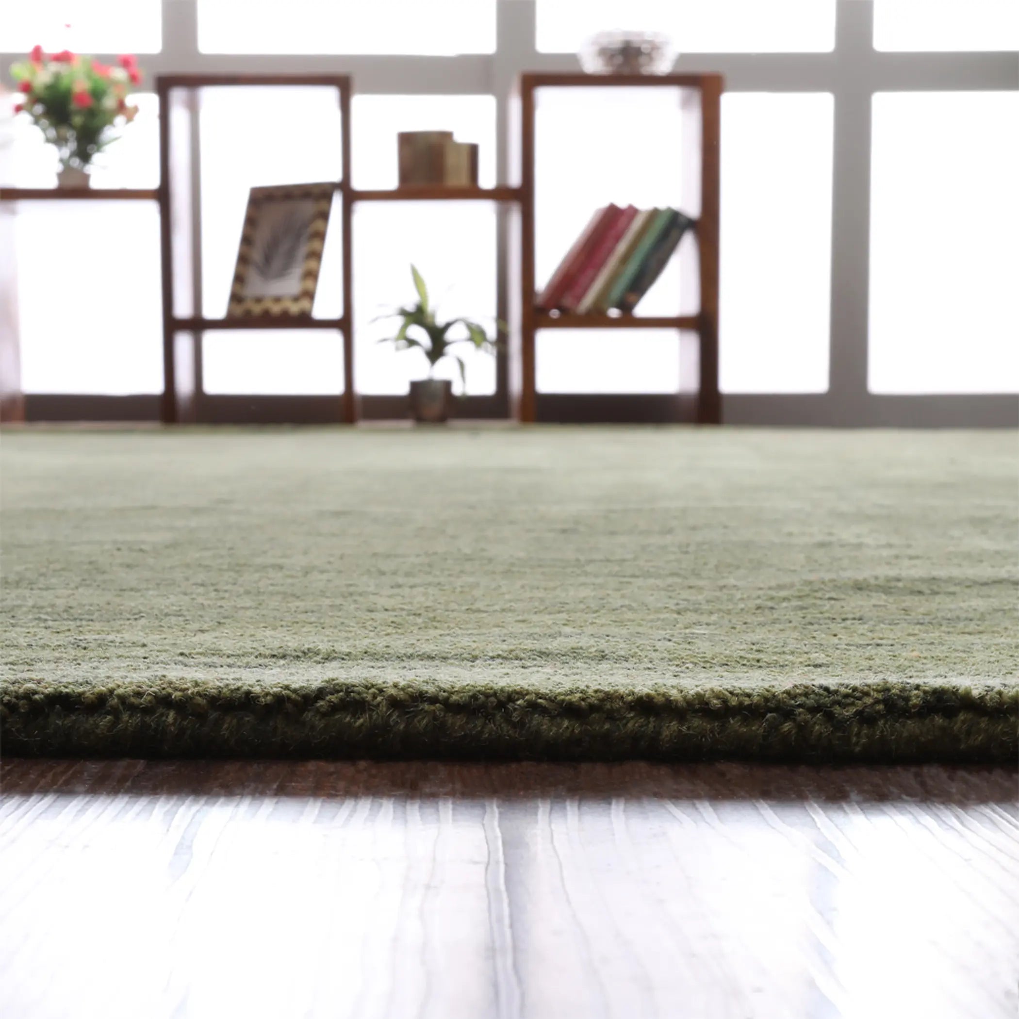 Rugsotic Carpets Hand Knotted Loom Wool Area Rug Solid Get My Rugs LLC