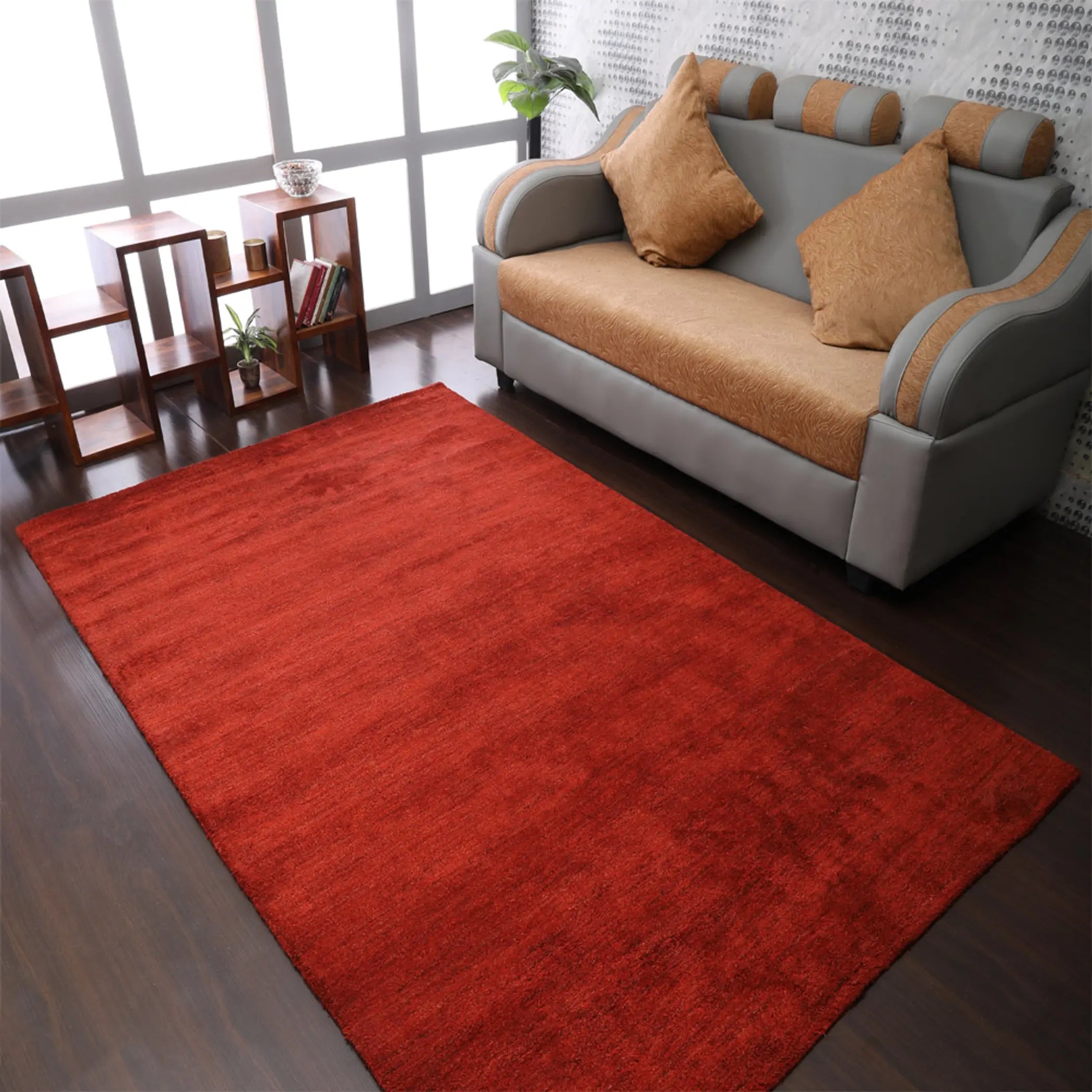 Rugsotic Carpets Hand Knotted Loom Wool Area Rug Solid Get My Rugs LLC