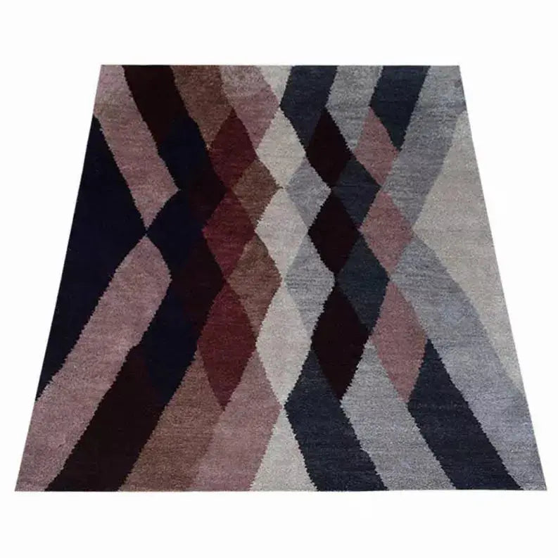 Rugsotic Carpets Hand Knotted Silk 5'x8' Area Rug Contemporary Multicolor Get My Rugs LLC