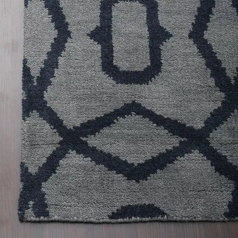 Rugsotic Carpets Hand Knotted Wool Area Rug Geometric Get My Rugs LLC