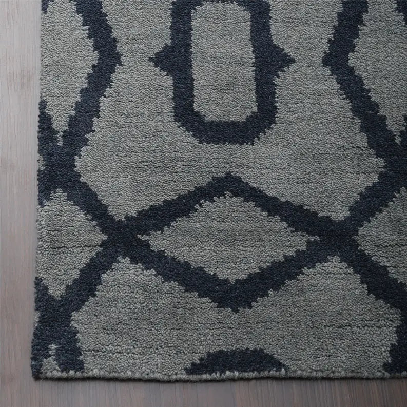 Rugsotic Carpets Hand Knotted Wool Area Rug Geometric Get My Rugs LLC