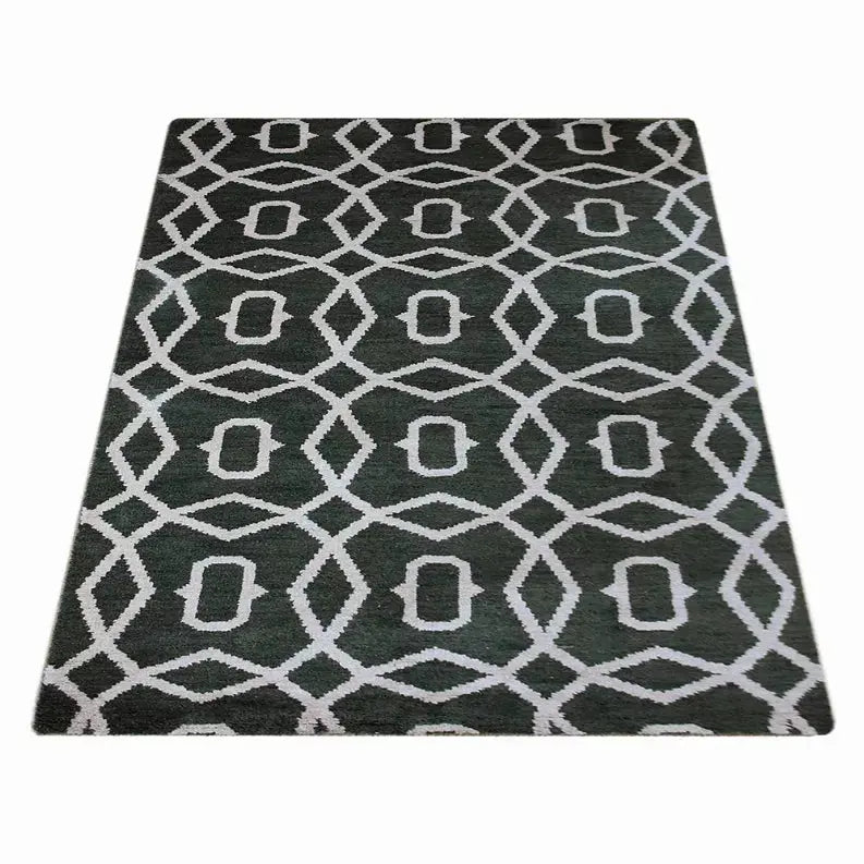 Rugsotic Carpets Hand Knotted Wool Area Rug Geometric Get My Rugs LLC