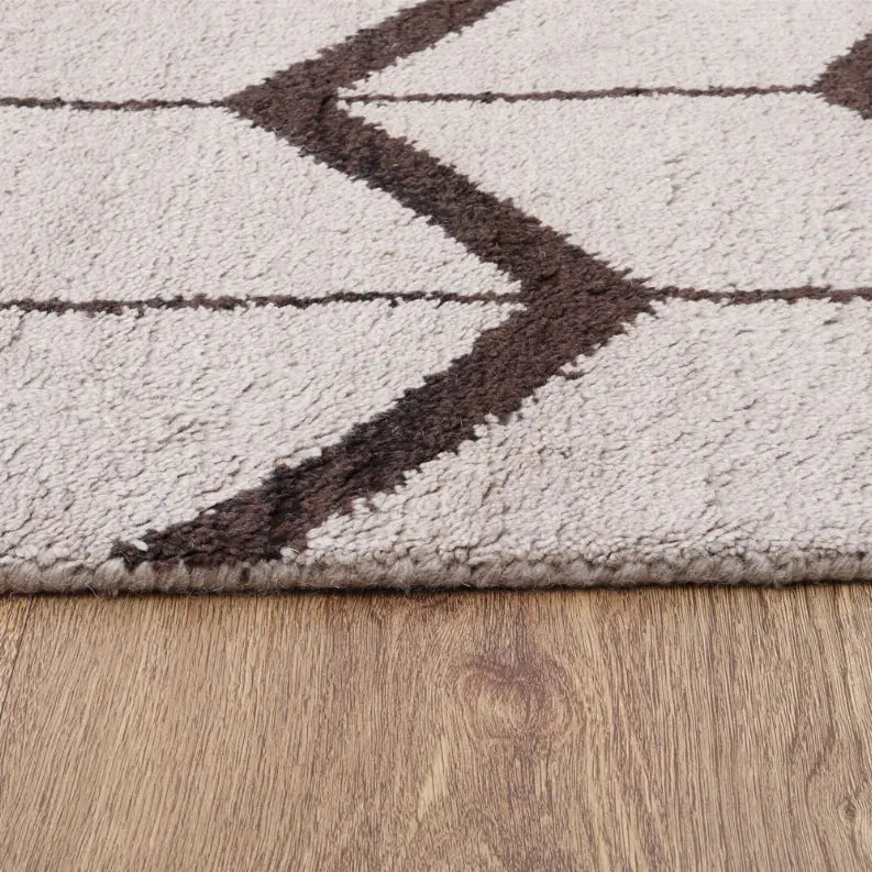 Rugsotic Carpets Hand Knotted Wool Area Rug Geometric Get My Rugs LLC