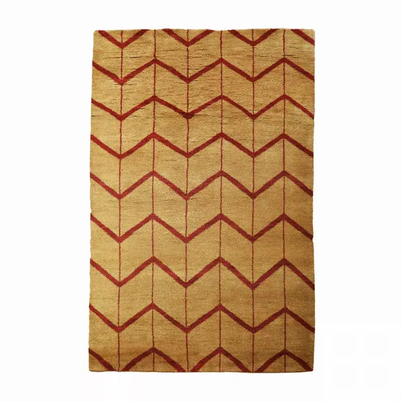 Rugsotic Carpets Hand Knotted Wool Area Rug Geometric Get My Rugs LLC