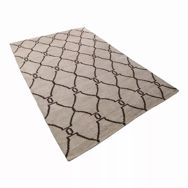 Rugsotic Carpets Hand Knotted Wool Area Rug Geometric Get My Rugs LLC