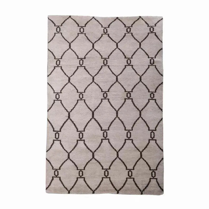Rugsotic Carpets Hand Knotted Wool Area Rug Geometric Get My Rugs LLC