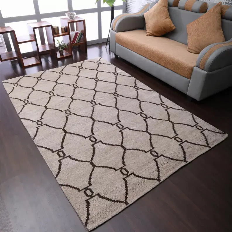Rugsotic Carpets Hand Knotted Wool Area Rug Geometric Get My Rugs LLC