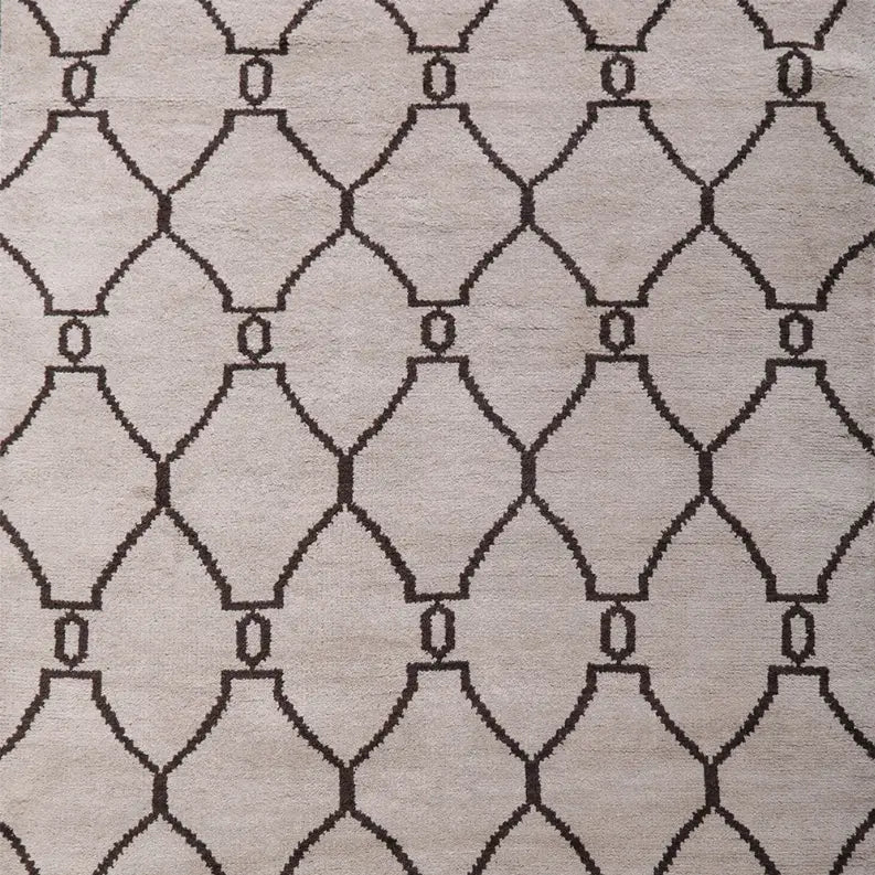 Rugsotic Carpets Hand Knotted Wool Area Rug Geometric Get My Rugs LLC