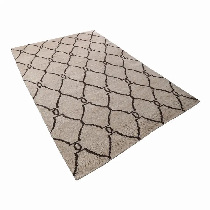 Rugsotic Carpets Hand Knotted Wool Area Rug Geometric Get My Rugs LLC