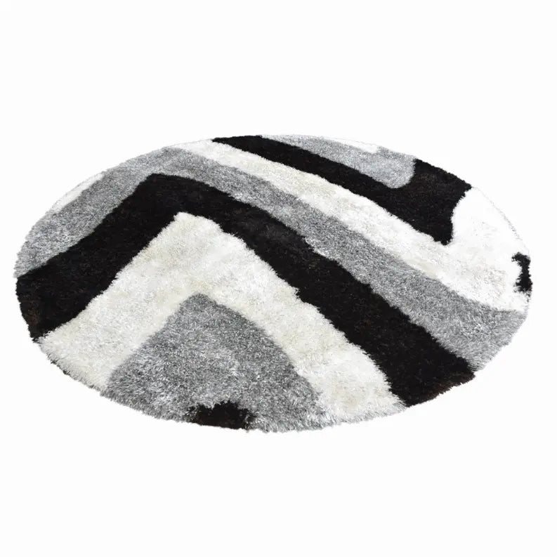 Rugsotic Carpets Hand Tufted Shag Polyester Round Area Rug Contemporary Get My Rugs LLC