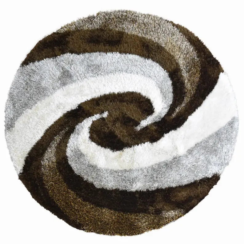 Rugsotic Carpets Hand Tufted Shag Polyester Round Area Rug Contemporary Get My Rugs LLC