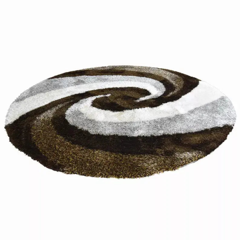 Rugsotic Carpets Hand Tufted Shag Polyester Round Area Rug Contemporary Get My Rugs LLC