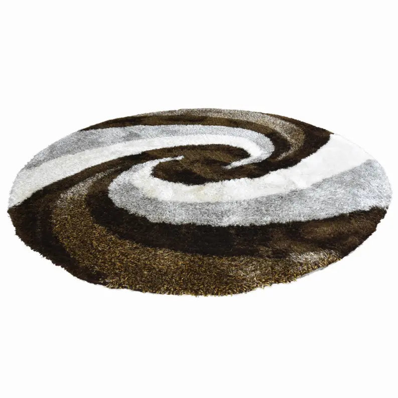 Rugsotic Carpets Hand Tufted Shag Polyester Round Area Rug Contemporary Get My Rugs LLC