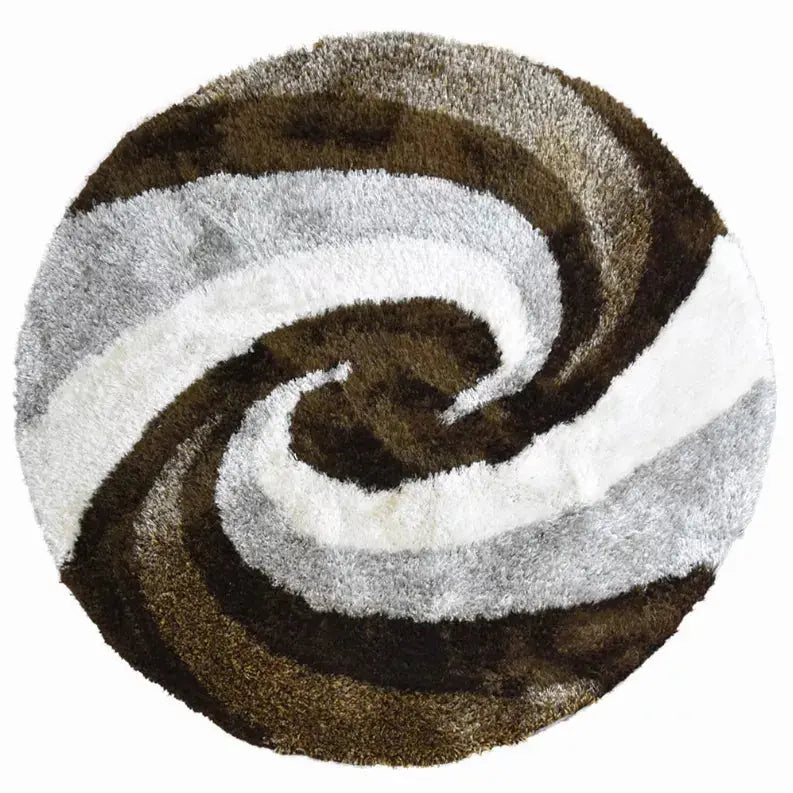 Rugsotic Carpets Hand Tufted Shag Polyester Round Area Rug Contemporary Get My Rugs LLC