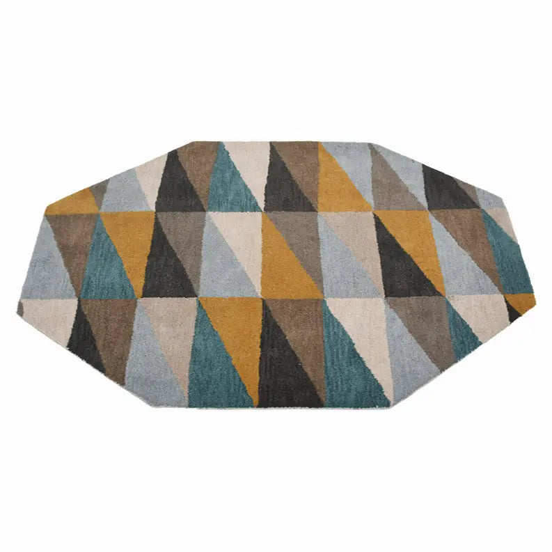 Rugsotic Carpets Hand Tufted Wool Octagon Area Rug Geometric Get My Rugs LLC