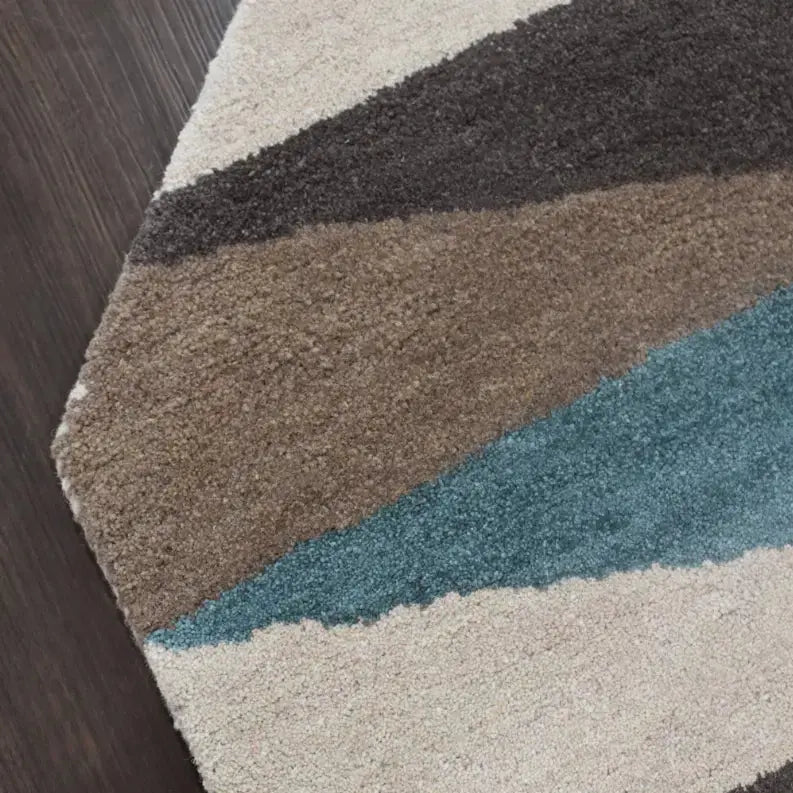 Rugsotic Carpets Hand Tufted Wool Octagon Area Rug Geometric Get My Rugs LLC