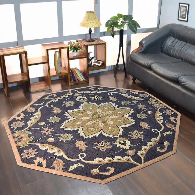 Rugsotic Carpets Hand Tufted Wool Octagon Area Rug Oriental Get My Rugs LLC